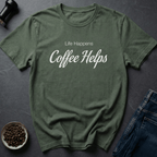 Coffee graphic Therapy In Cup T-Shirt in by Caffeine Dept