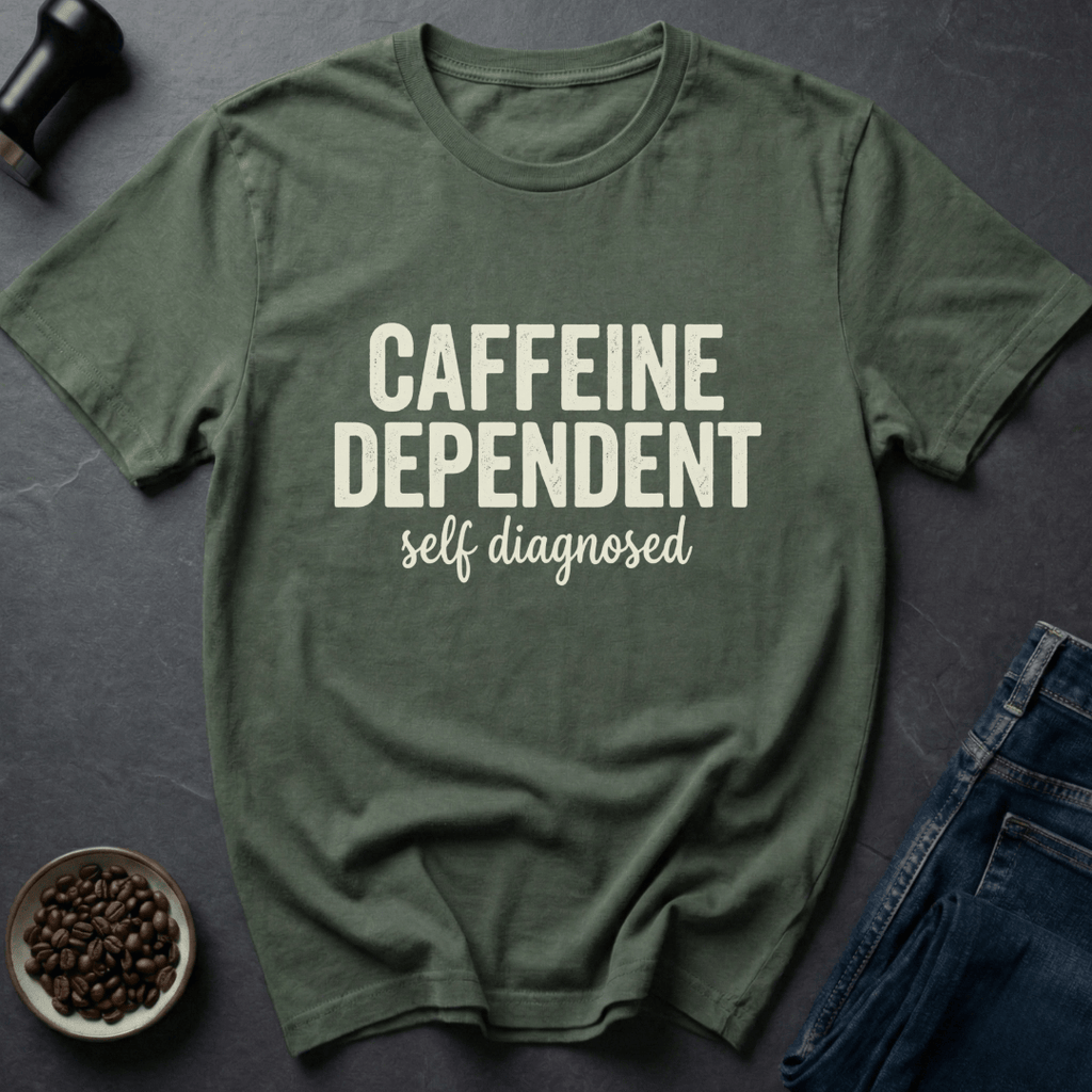 Coffee graphic Coffee Addict T-Shirt in by Caffeine Dept