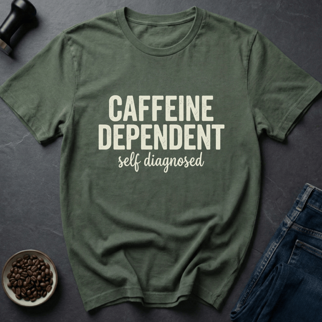 Coffee graphic Coffee Addict T-Shirt in by Caffeine Dept
