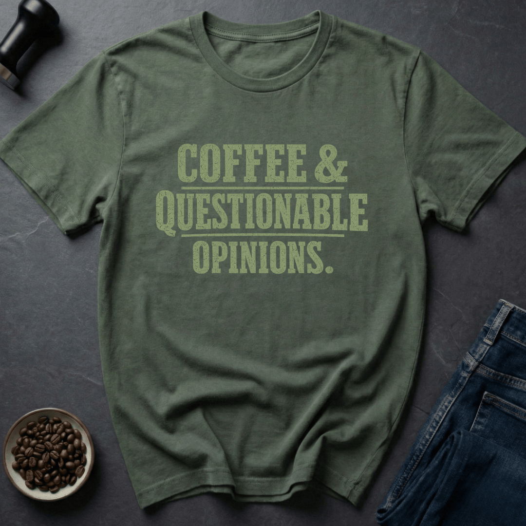 Coffee graphic Coffee Opinions T-Shirt in by Caffeine Dept