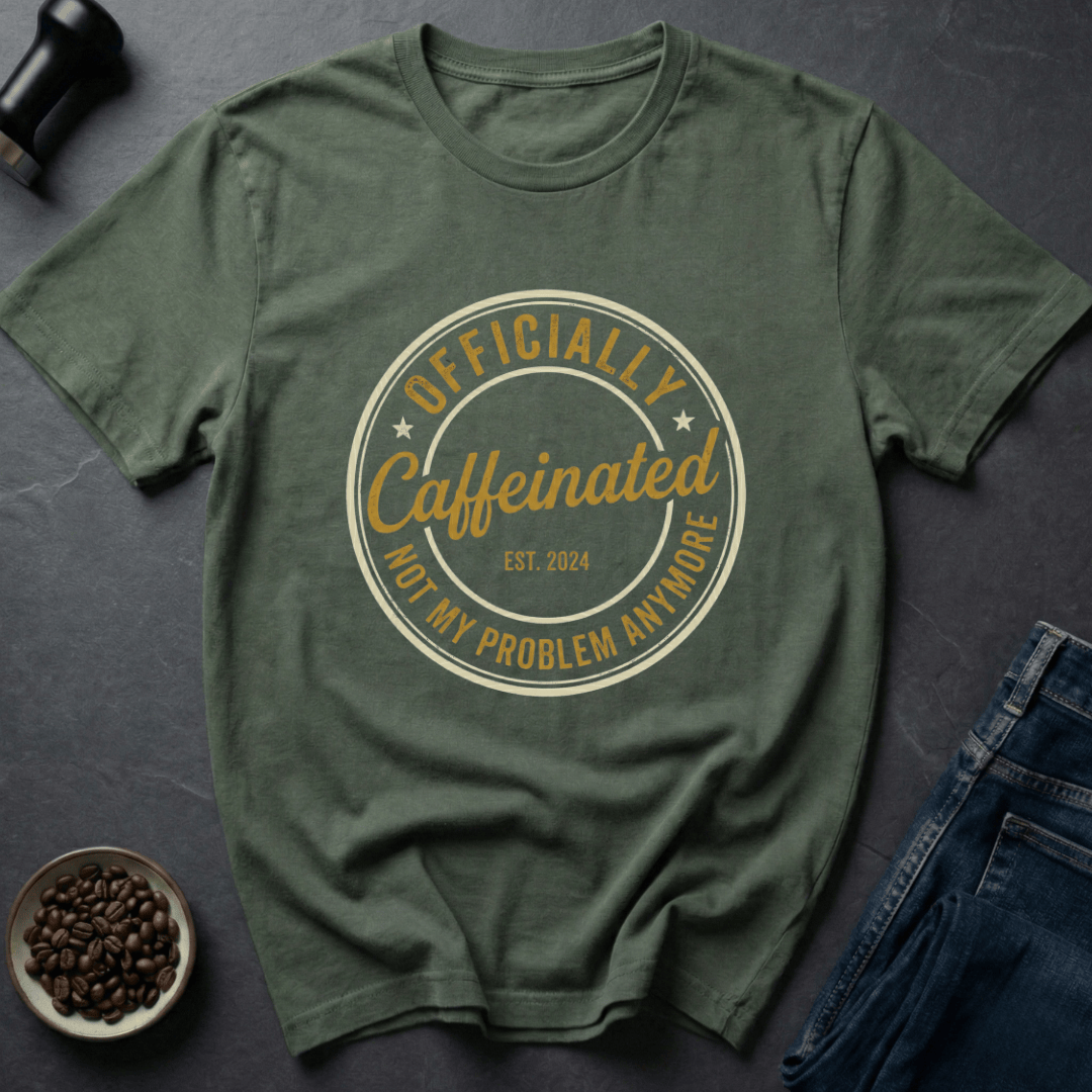 Coffee graphic Fully Wired T-Shirt in by Caffeine Dept