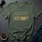 Coffee graphic Silence Please T-Shirt in by Caffeine Dept