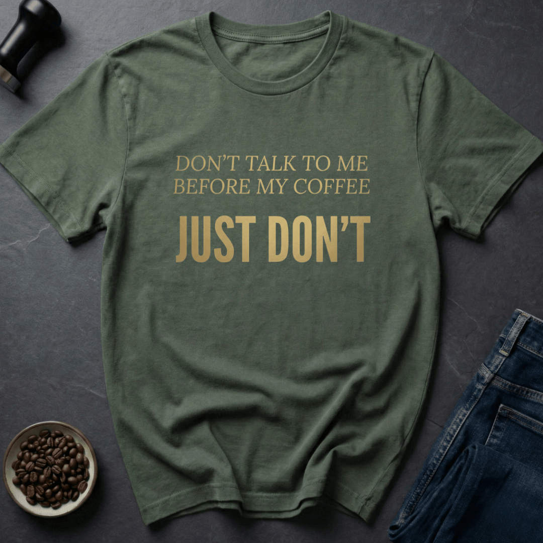 Coffee graphic Silence Please T-Shirt in by Caffeine Dept