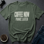 Coffee graphic Coffee Now T-Shirt in by Caffeine Dept