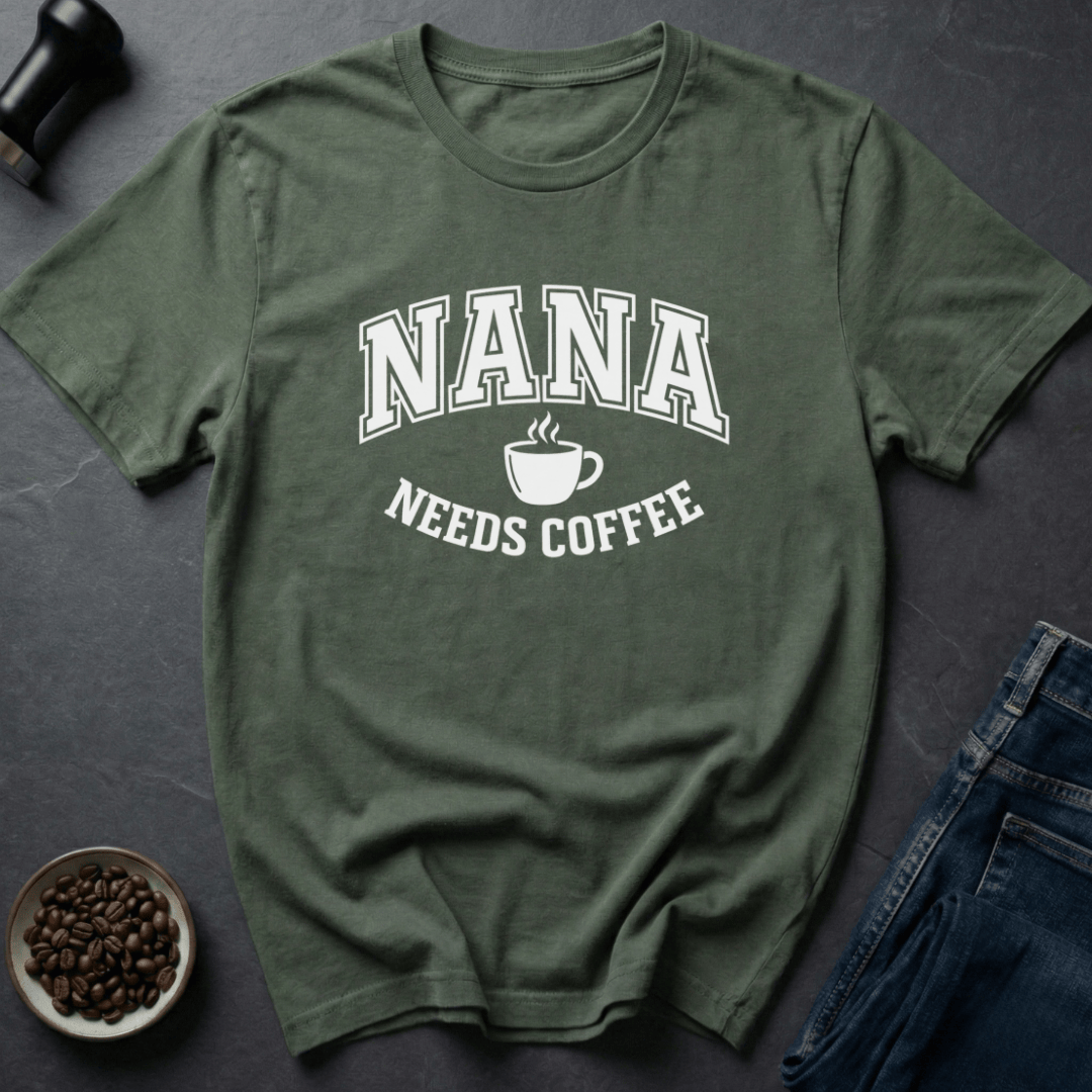 Coffee graphic Nana Coffee T-Shirt in by Caffeine Dept
