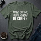 Coffee graphic Coffee Forecast T-Shirt in by Caffeine Dept