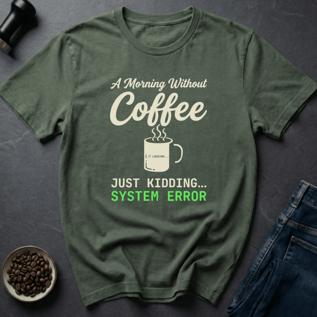 Coffee graphic Coffee Not Found T-Shirt in by Caffeine Dept