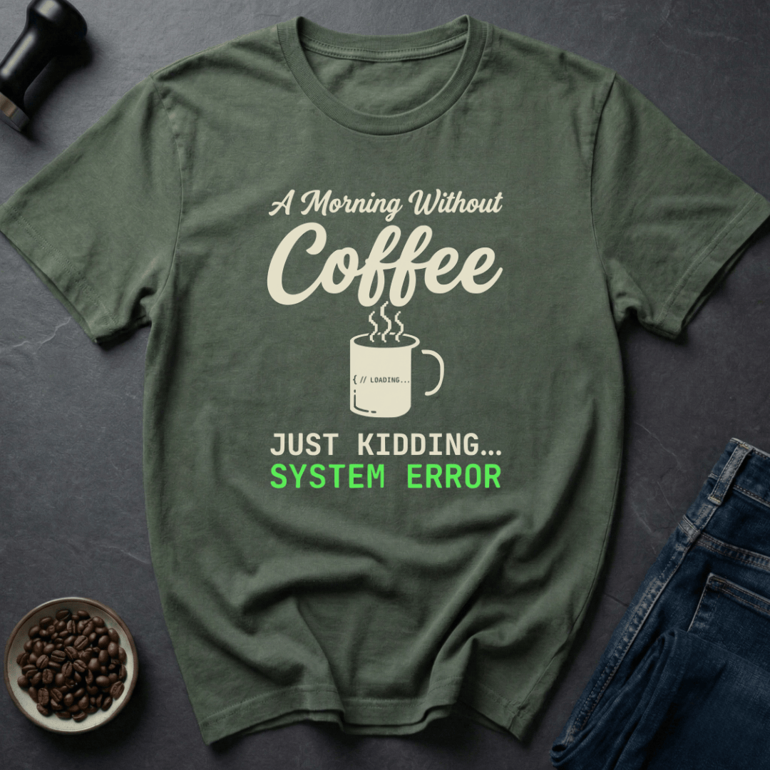 Coffee graphic Coffee Not Found T-Shirt in by Caffeine Dept