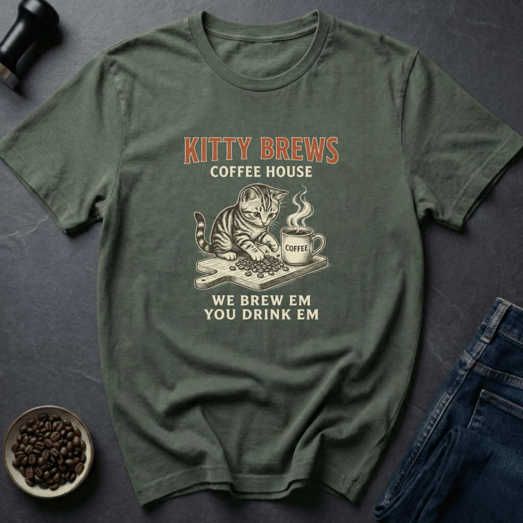 Coffee graphic Purrista Mode T-Shirt in by Caffeine Dept