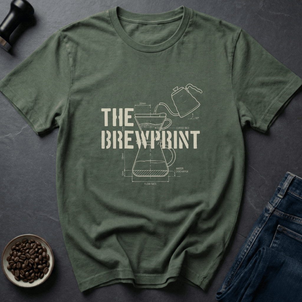 Coffee graphic Brewprint T-Shirt in by Caffeine Dept