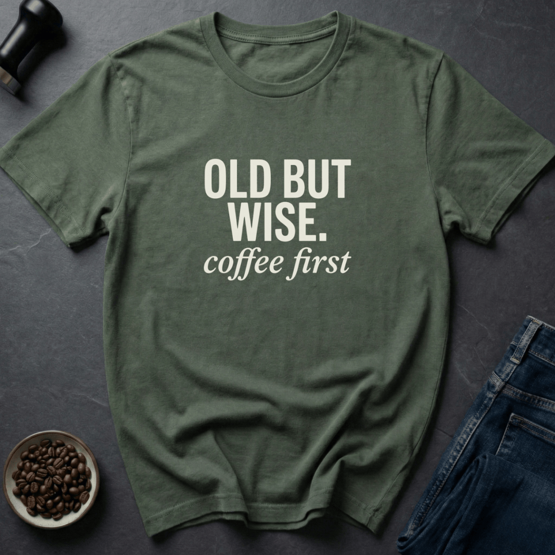 Coffee graphic Old Wise T-Shirt in by Caffeine Dept