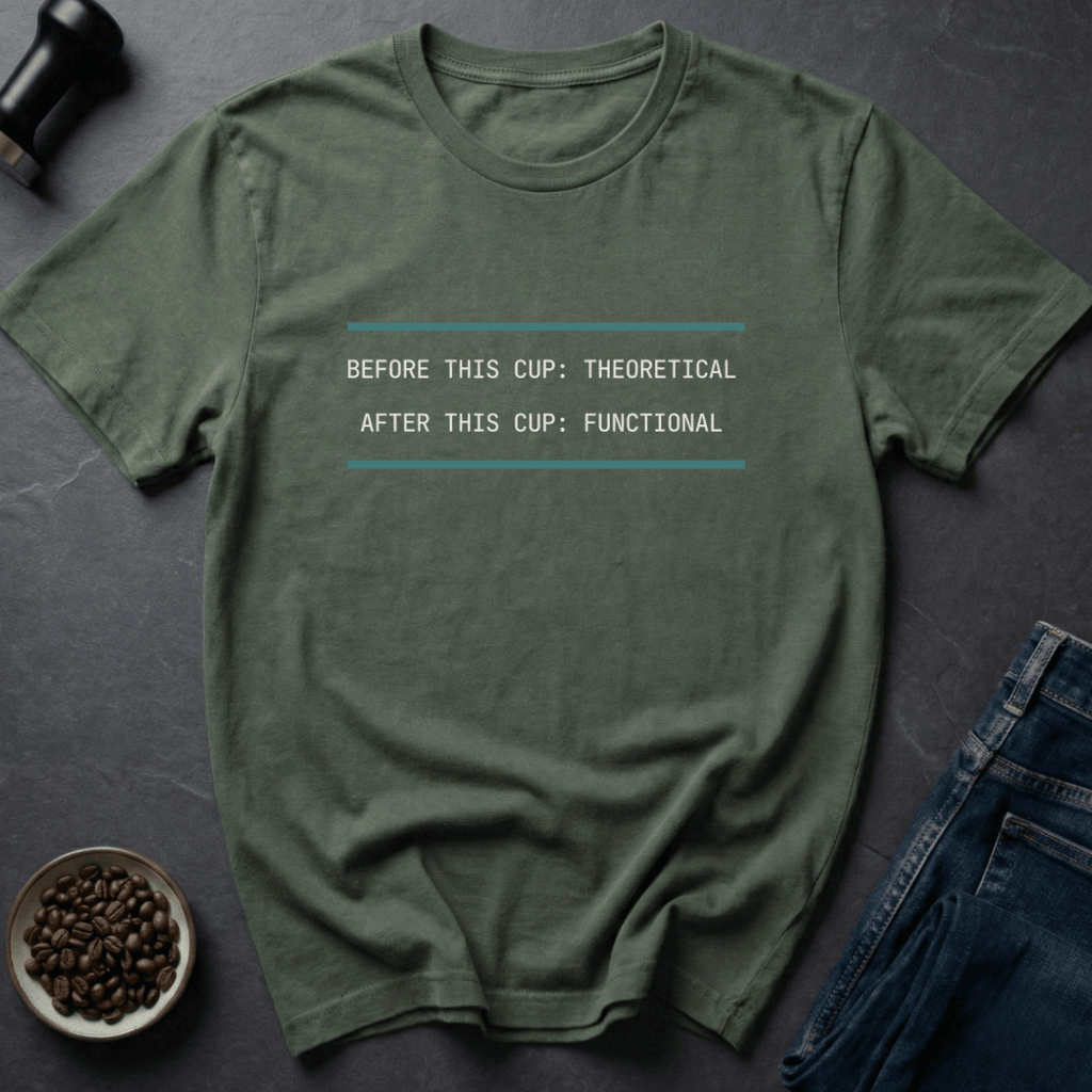 Coffee graphic Cup Functional T-Shirt in by Caffeine Dept