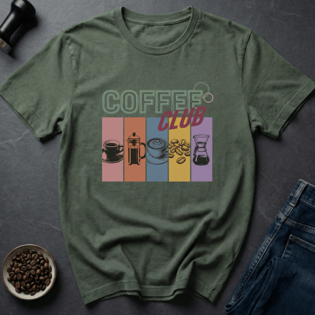 Coffee graphic Bean Club T-Shirt in by Caffeine Dept