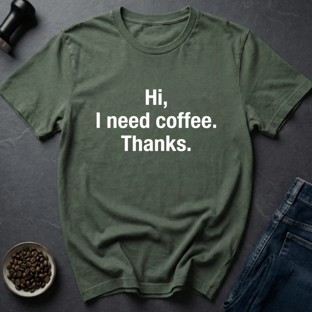 Coffee graphic Coffee Please T-Shirt in by Caffeine Dept
