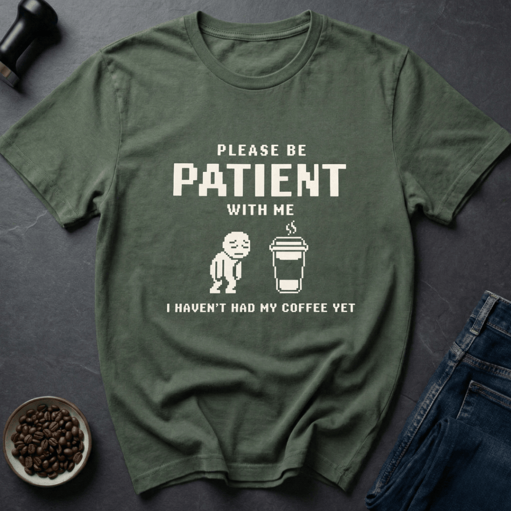Coffee graphic Caffeine Pending T-Shirt in by Caffeine Dept