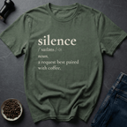 Coffee graphic Coffee Silence T-Shirt in by Caffeine Dept