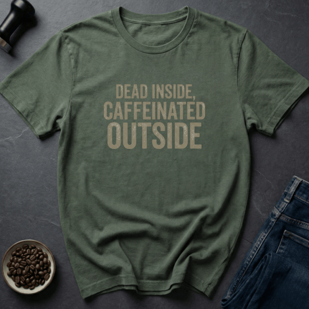 Coffee graphic Alive-ish T-Shirt in by Caffeine Dept