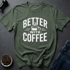 Coffee graphic Add Coffee T-Shirt in by Caffeine Dept
