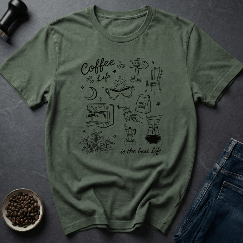 Coffee graphic Coffee Vibes T-Shirt in by Caffeine Dept