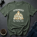 Coffee graphic Outnumbered Mom T-Shirt in by Caffeine Dept