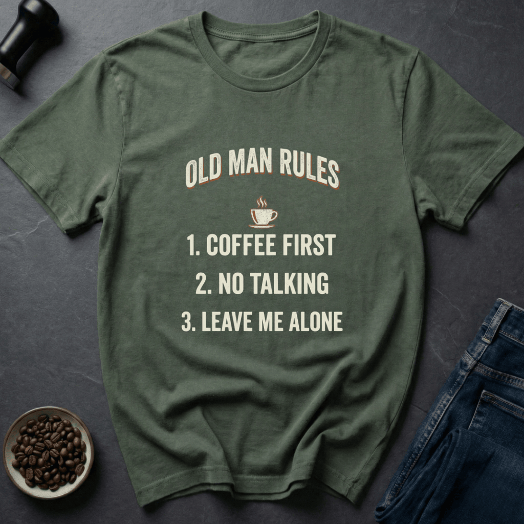 Coffee graphic Grandpa Manifesto T-Shirt in by Caffeine Dept