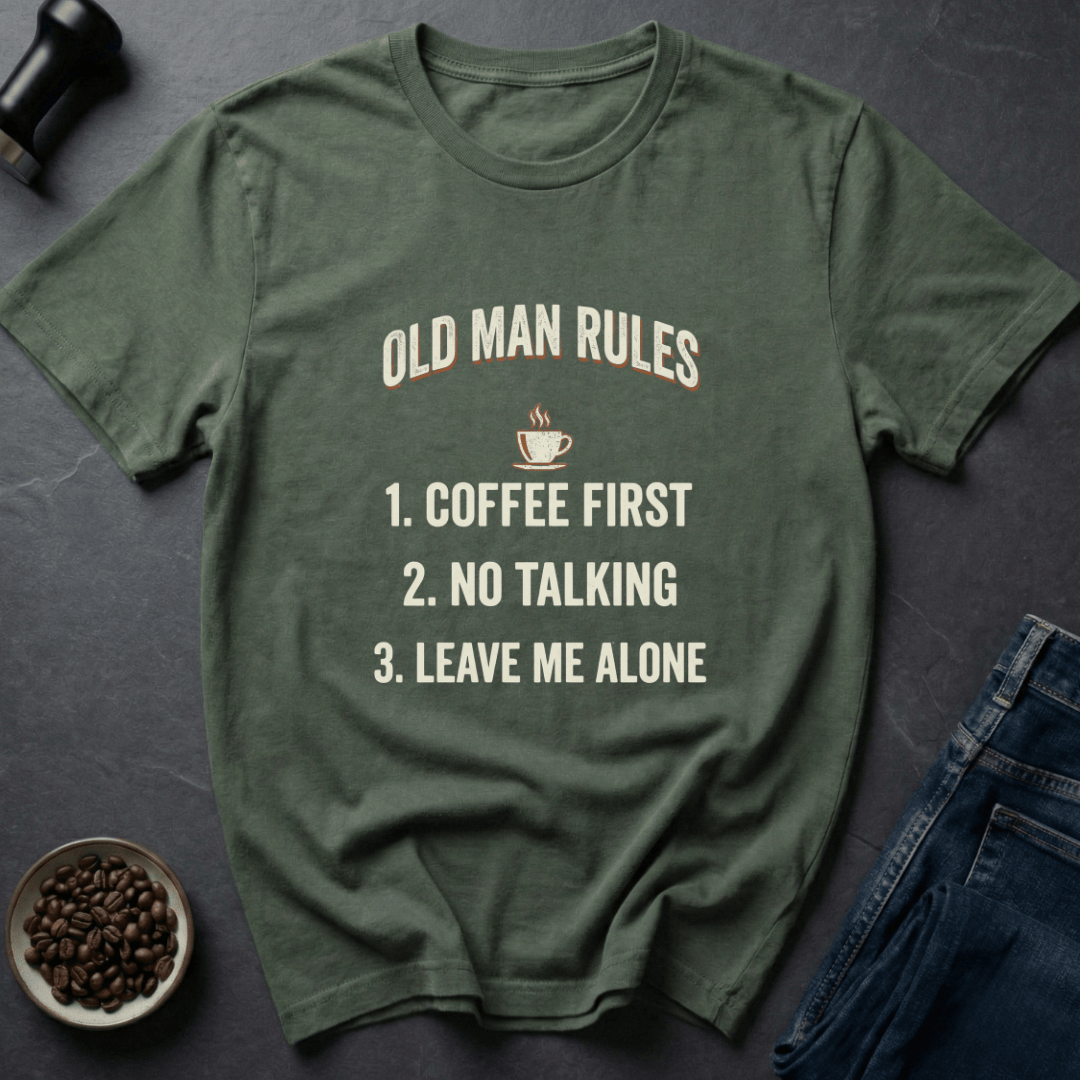 Coffee graphic Grandpa Manifesto T-Shirt in by Caffeine Dept