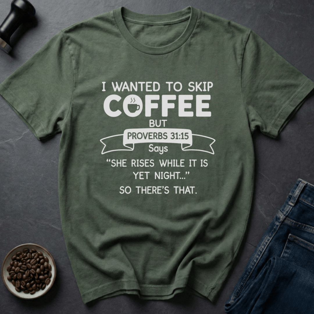 Coffee graphic Faith Coffee T-Shirt in by Caffeine Dept