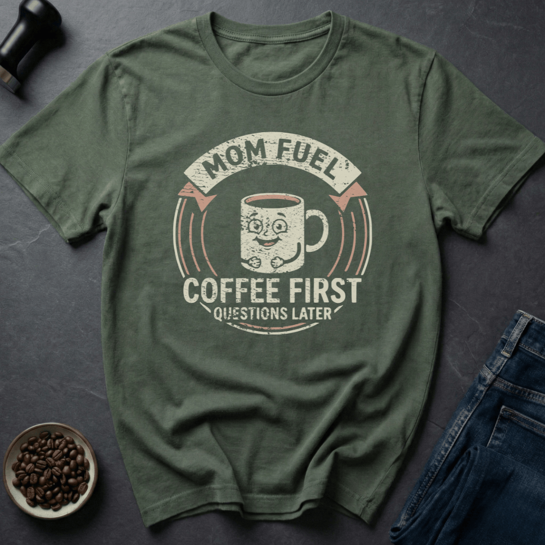 Coffee graphic Coffee First T-Shirt in by Caffeine Dept