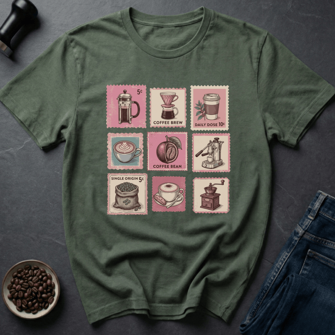 Coffee graphic Roast Post T-Shirt in by Caffeine Dept