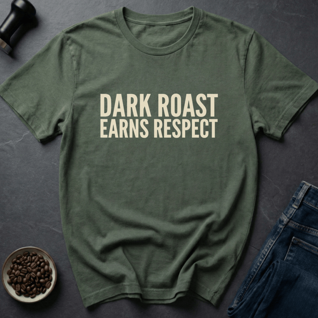 Coffee graphic Dark Roast T-Shirt in by Caffeine Dept