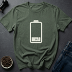 Coffee graphic Low Battery T-Shirt in by Caffeine Dept
