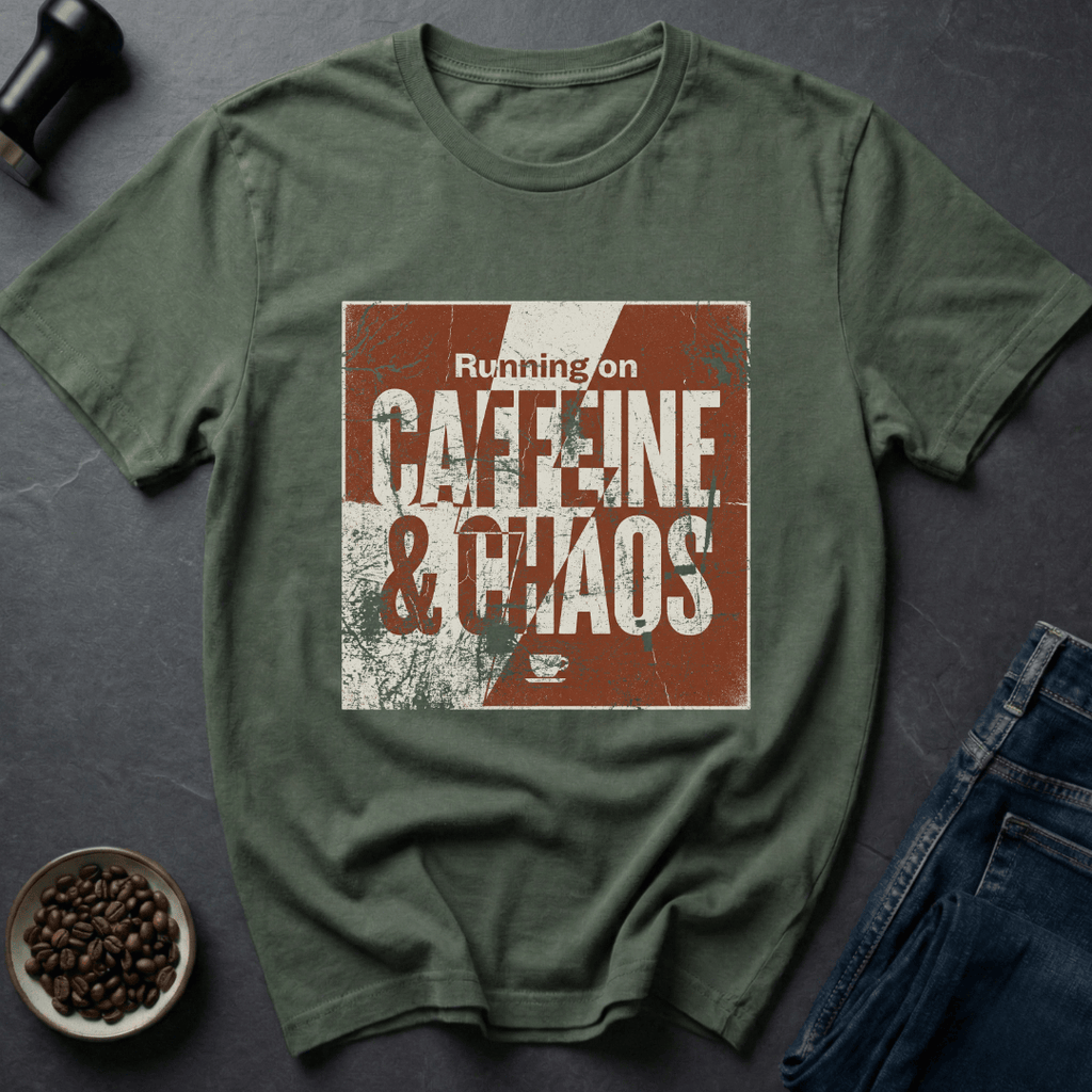 Coffee graphic Caffeine Chaos T-Shirt in by Caffeine Dept