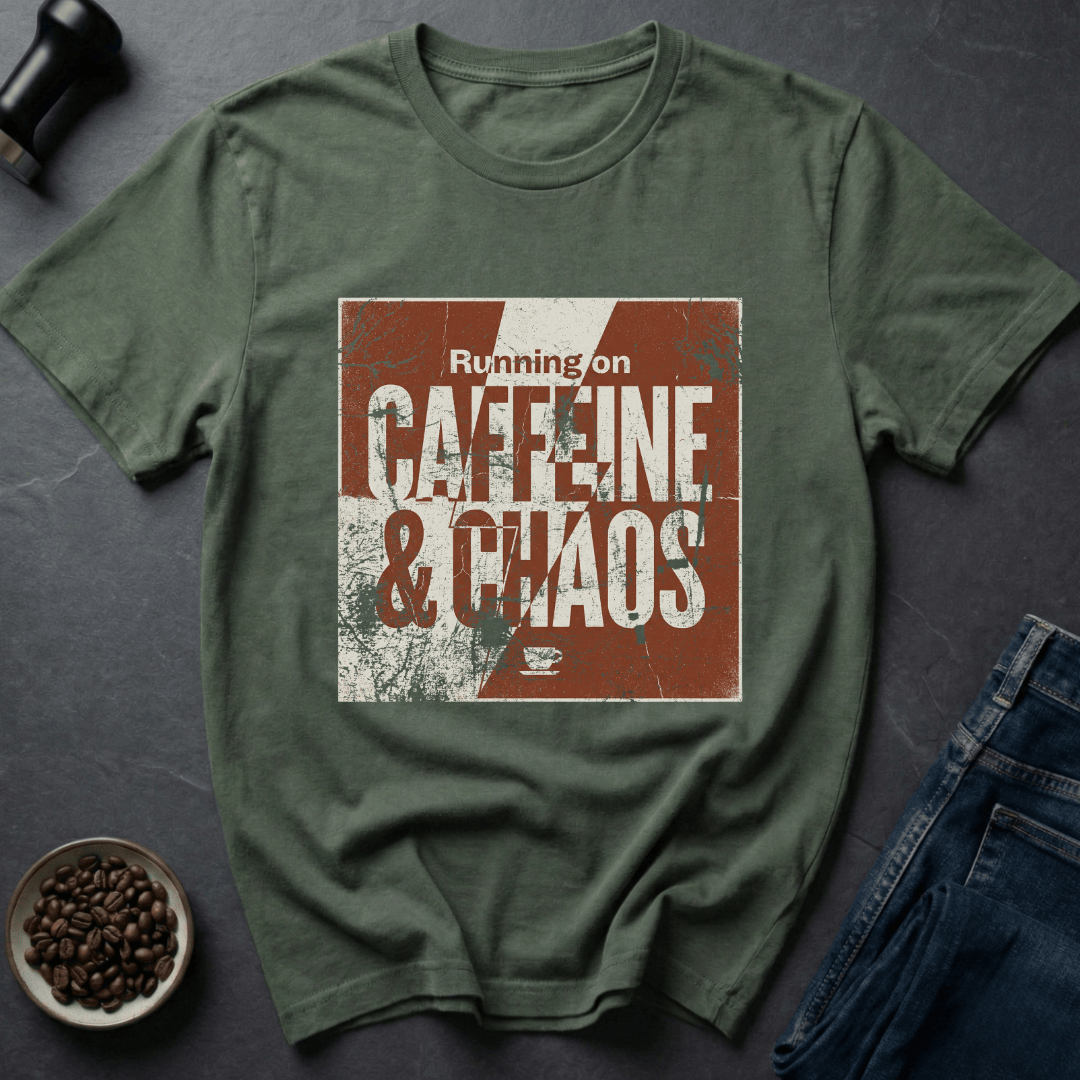 Coffee graphic Caffeine Chaos T-Shirt in by Caffeine Dept