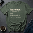 Coffee graphic Retired Brewing T-Shirt in by Caffeine Dept