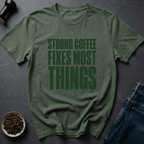Coffee graphic Strong Coffee T-Shirt in by Caffeine Dept