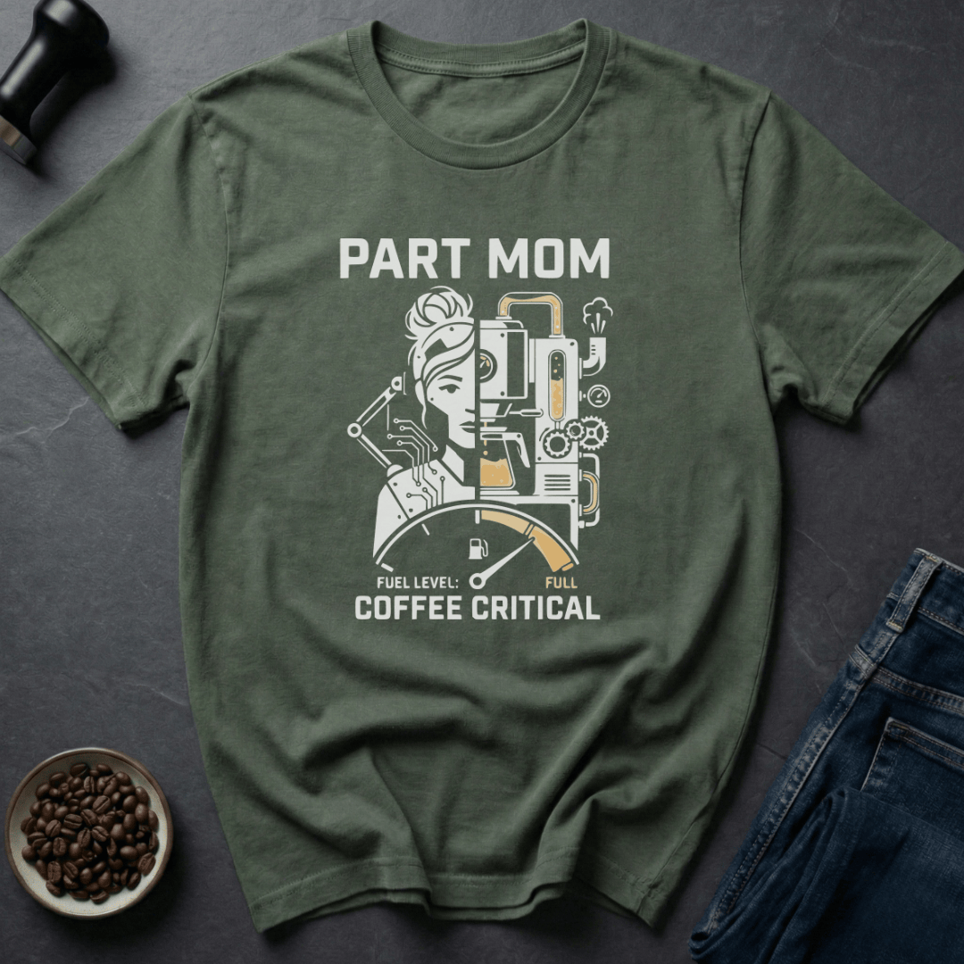 Coffee graphic Coffee Critical Mom T-Shirt in by Caffeine Dept