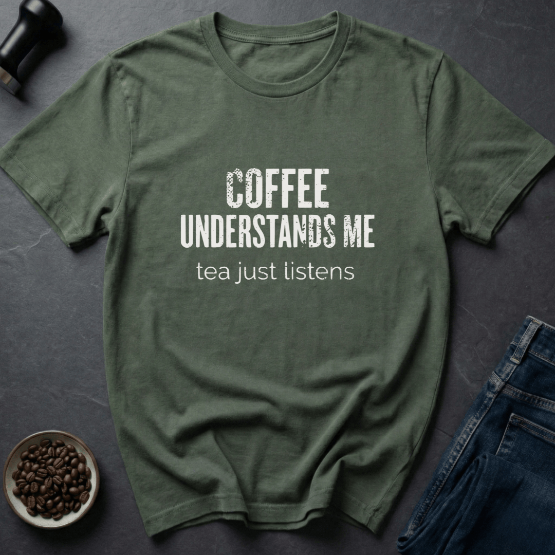 Coffee graphic Coffee Gets T-Shirt in by Caffeine Dept
