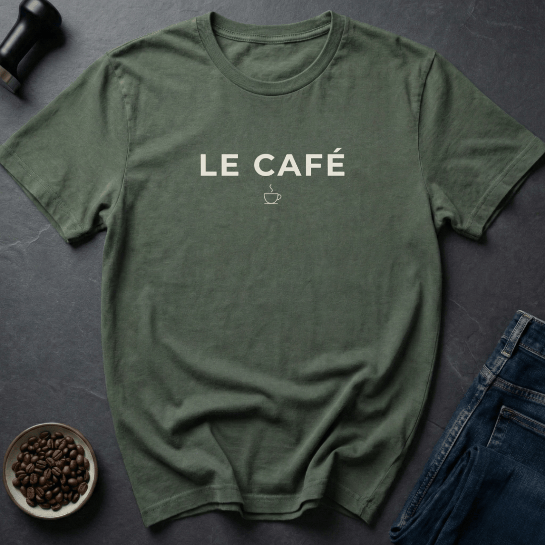 Coffee graphic Cafe Mood T-Shirt in by Caffeine Dept