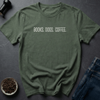 Books Dogs Coffee T-Shirt