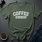 Coffee graphic Coffee Weather T-Shirt in by Caffeine Dept