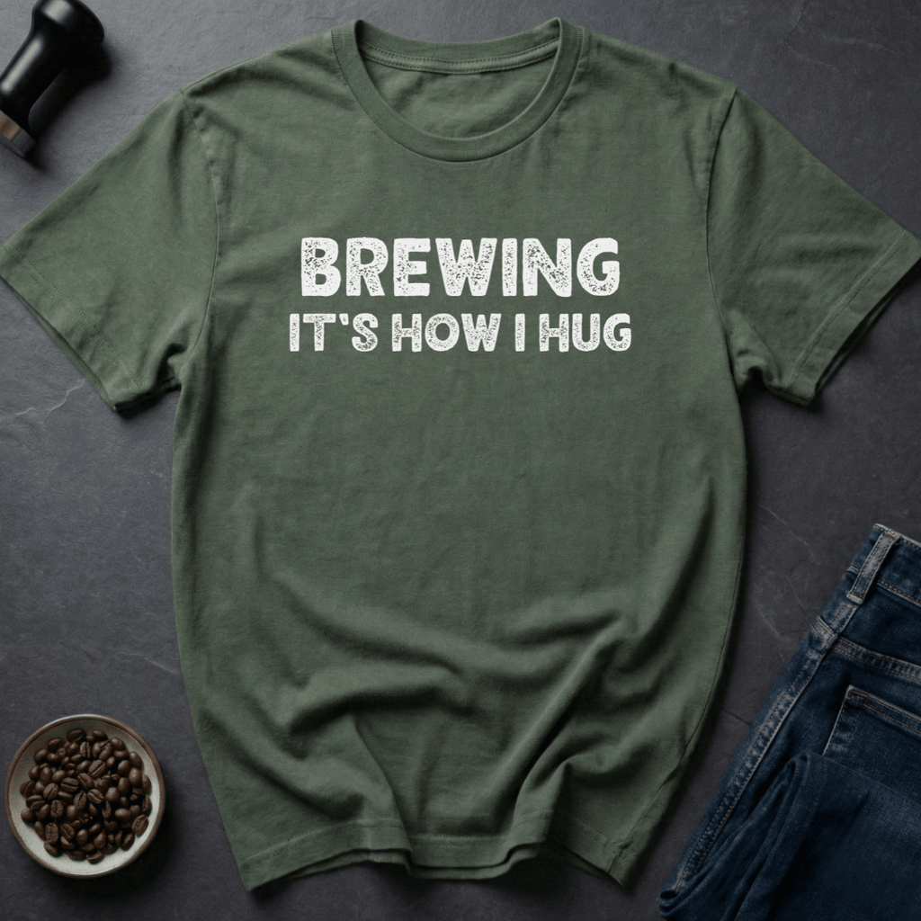 Coffee graphic Brewing T-Shirt in by Caffeine Dept
