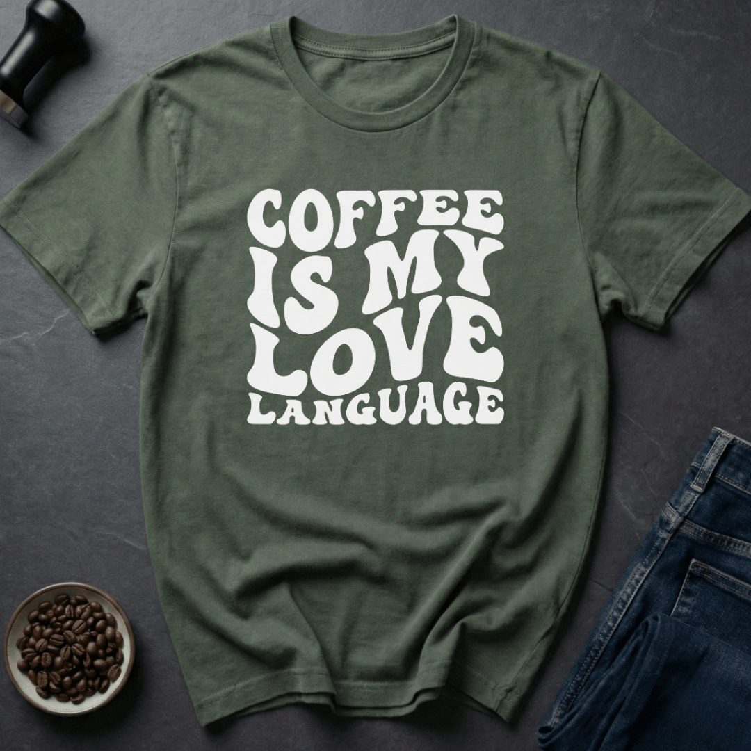 Coffee graphic Coffee is my Love... T-Shirt in by Caffeine Dept