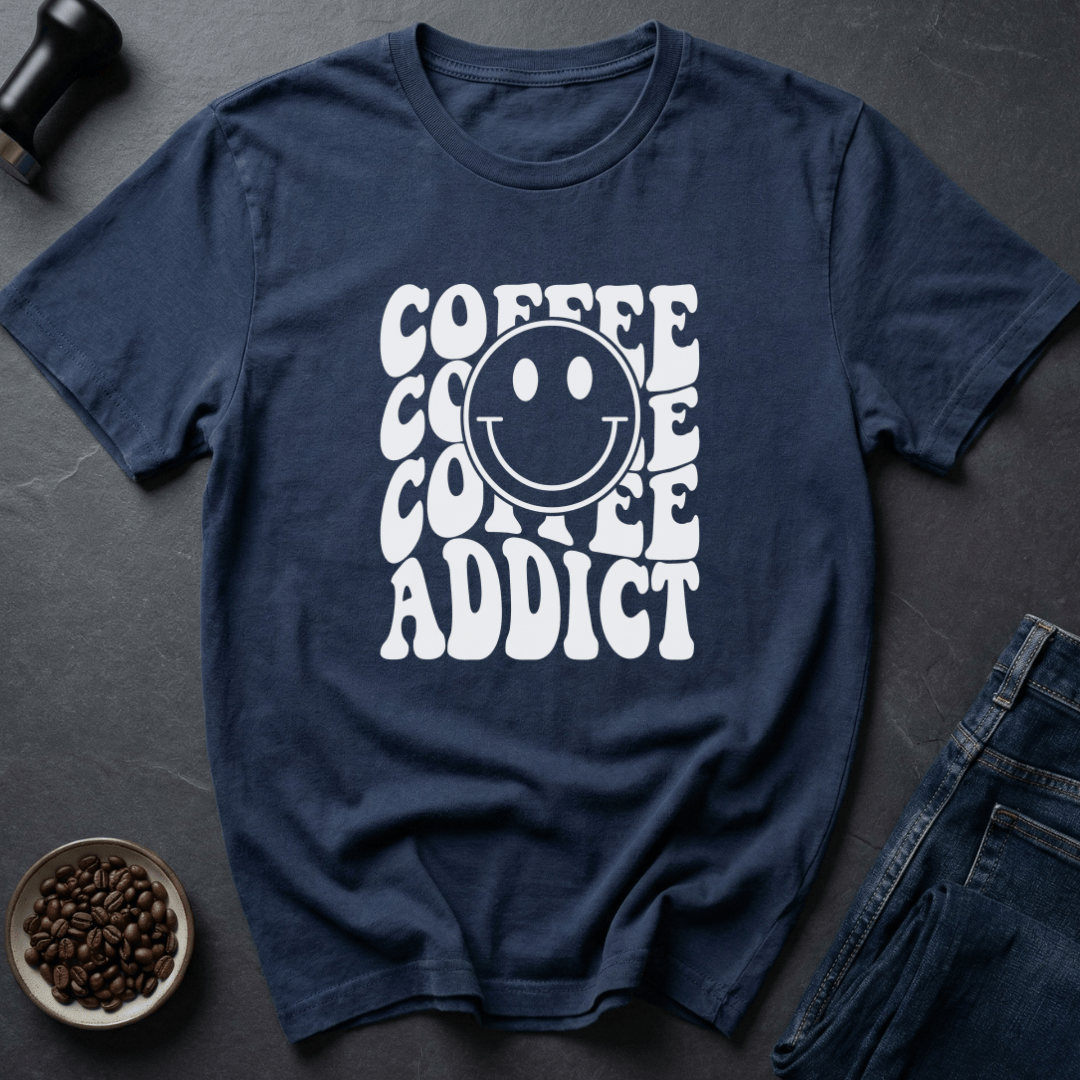 Coffee graphic Coffee Addict T-Shirt in by Caffeine Dept