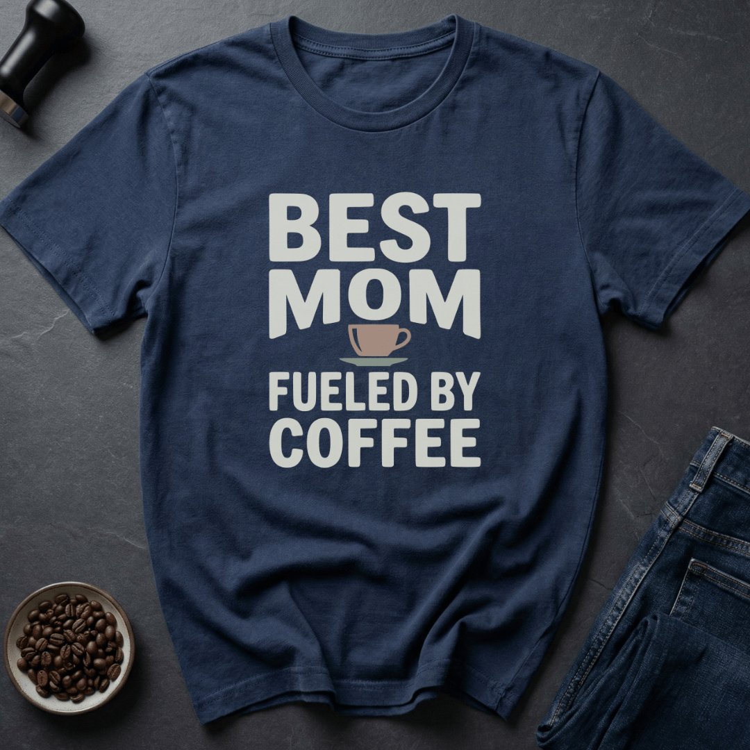 Coffee graphic Best Mom T-Shirt in by Caffeine Dept