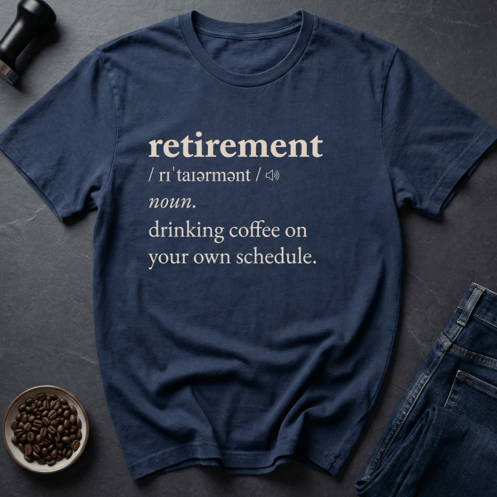 Coffee graphic Retired Brewing T-Shirt in by Caffeine Dept