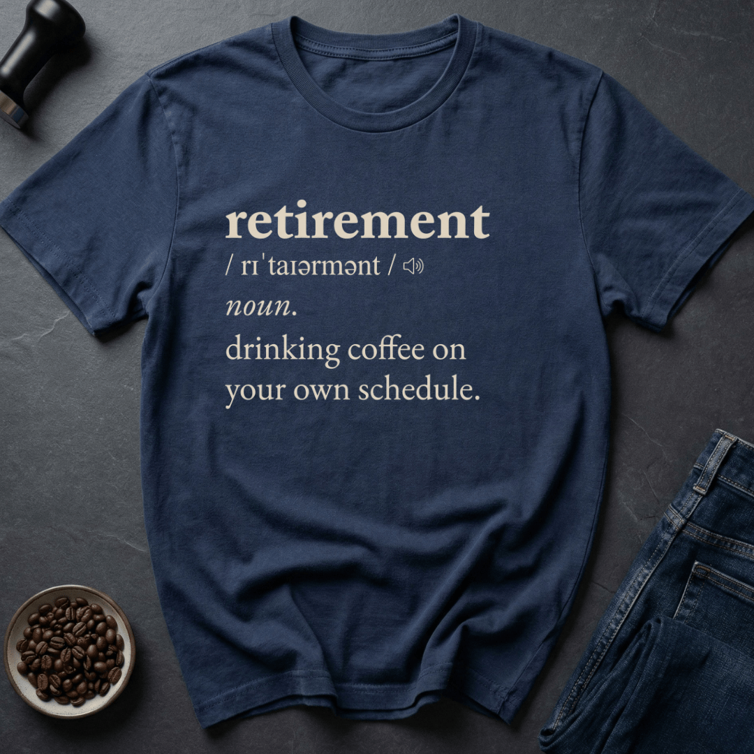 Coffee graphic Retired Brewing T-Shirt in by Caffeine Dept
