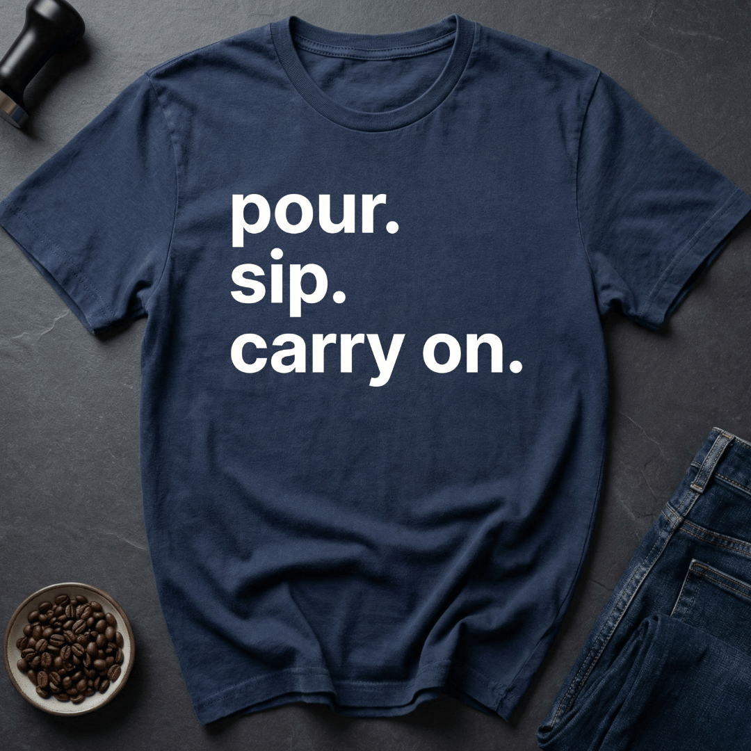 Coffee graphic Carry On T-Shirt in by Caffeine Dept