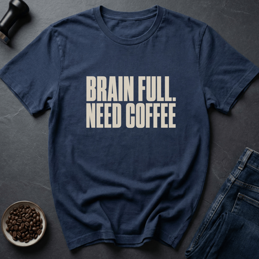 Coffee graphic Brain Lag T-Shirt in by Caffeine Dept