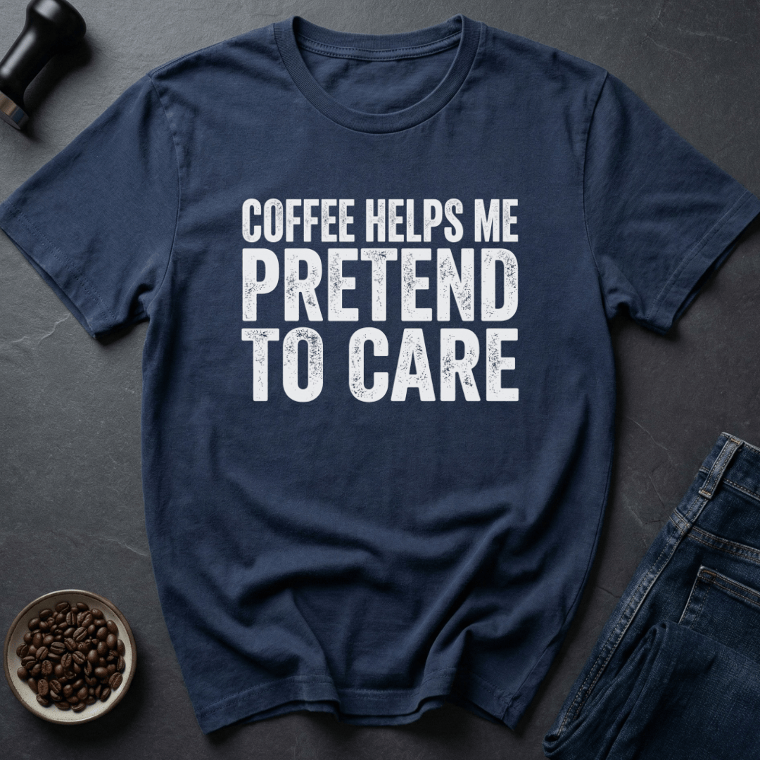 Coffee graphic Fake Concern T-Shirt in by Caffeine Dept