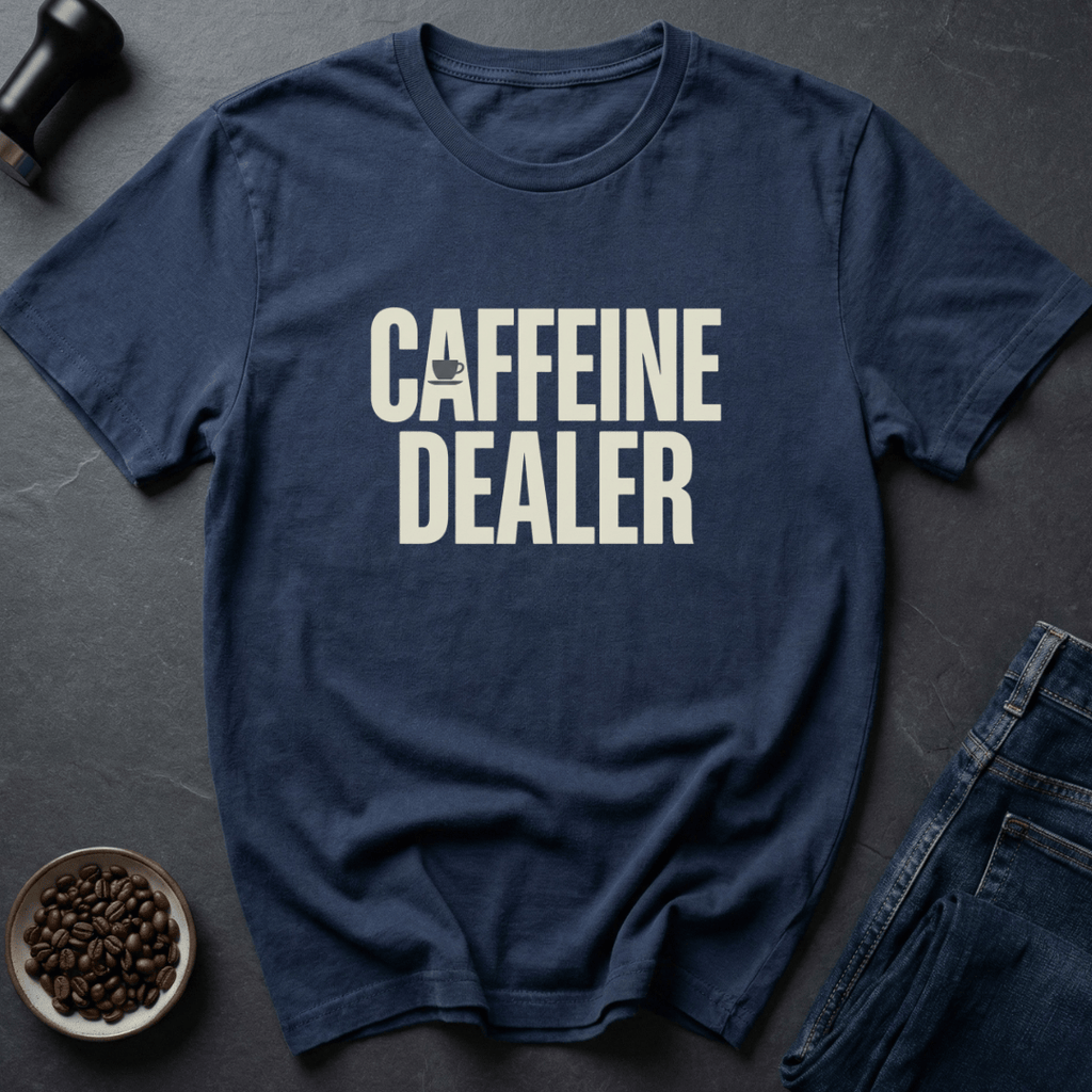 Coffee graphic Caffeine Dealer T-Shirt in by Caffeine Dept